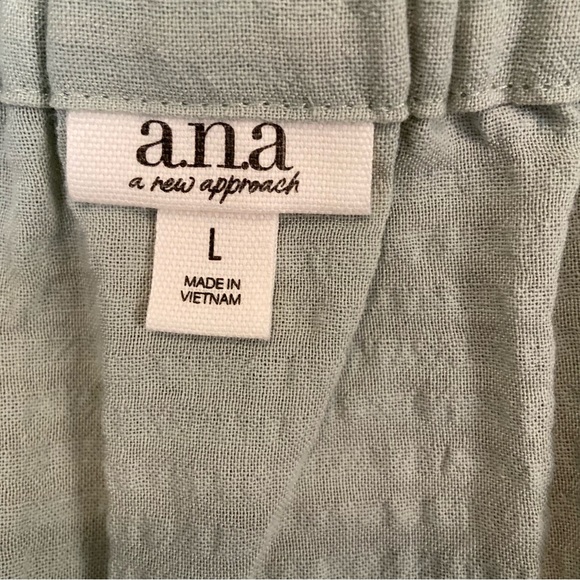 A.n.a (A New Approach) Womens Straight Neck Camisole Tank Top Tie Shoulder L - Picture 8 of 10